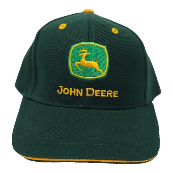 John Deere Embroidered Logo Youth Strapback Cap Wool Blend Baseball Hat NWOT - Picture 9 of 13